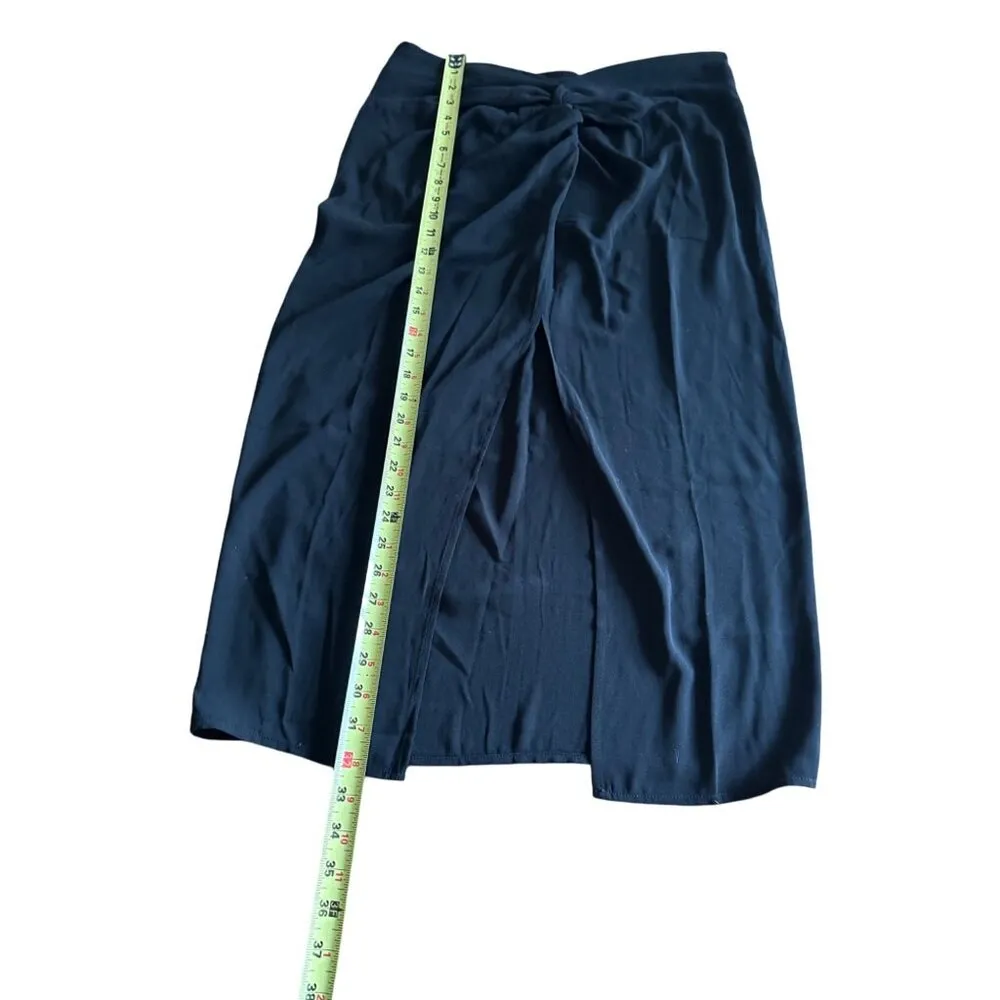 Open Edit Twist Front Knot-Front Midi Skirt Sz L Stylish Classy Lightweight - Image 9