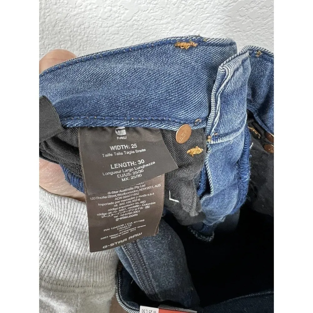 G- Star Raw 3301 High Straight Bionic Slander Super Stretch Jeans Size 25 - Image 4