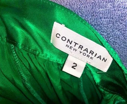 Silk Backless Dress Green Size 2 - Image 8