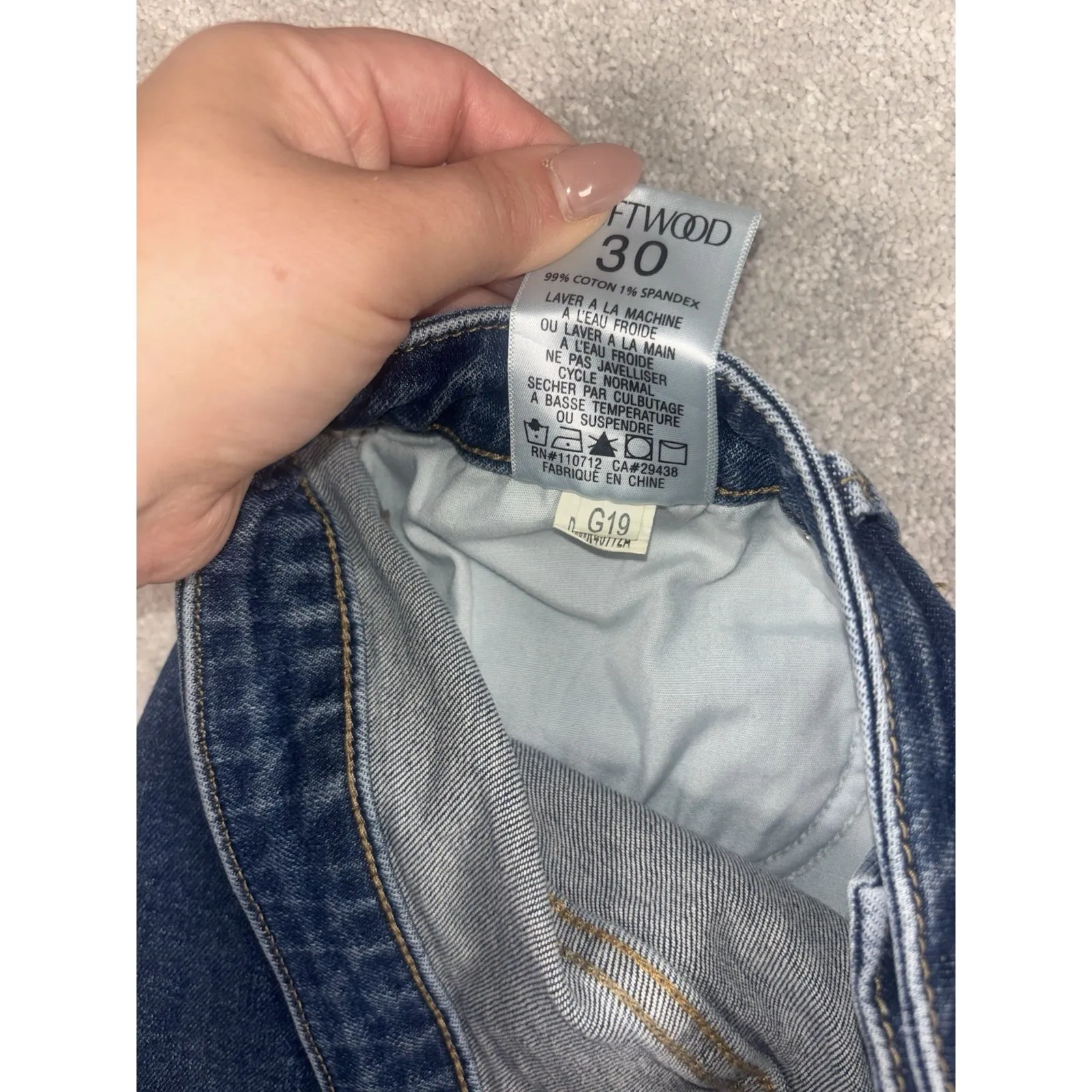 Free People Driftwood Leah Denim Floral Mini Skirt Size 30 in Butterfly Effect - Image 5