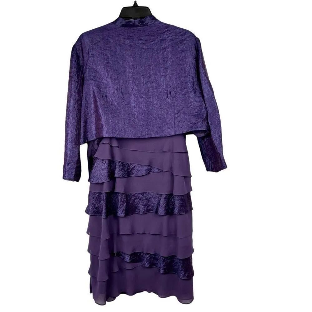 Dressbarn Collections Purple Evening Gown Formal Dress 20 - Image 2