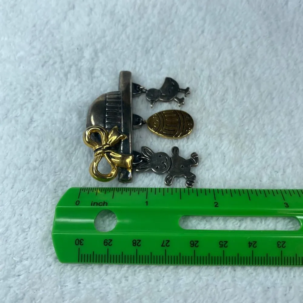 Best Branded Silver Gold Color Easter Pin Brooch Pendant Rabbit Duck Egg Dangles - Image 11