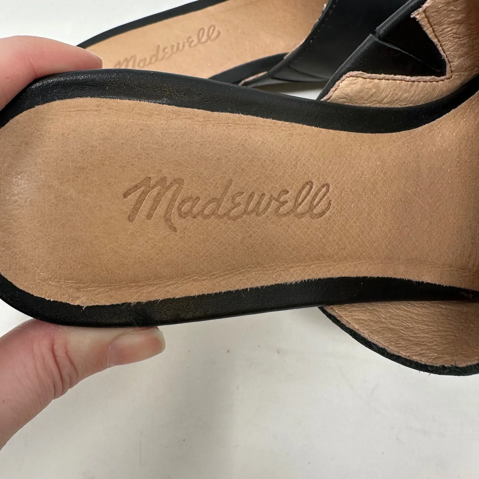Madewell The Cory Leather Mule Black 7 - Image 6