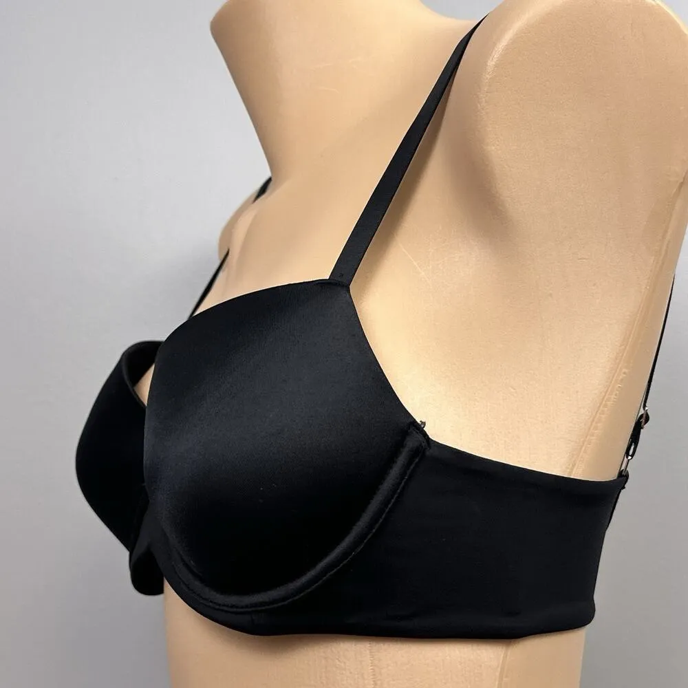 Spanx Bra La Mode Bra 32C Balconette Black Lined Underwire Lined - Image 3
