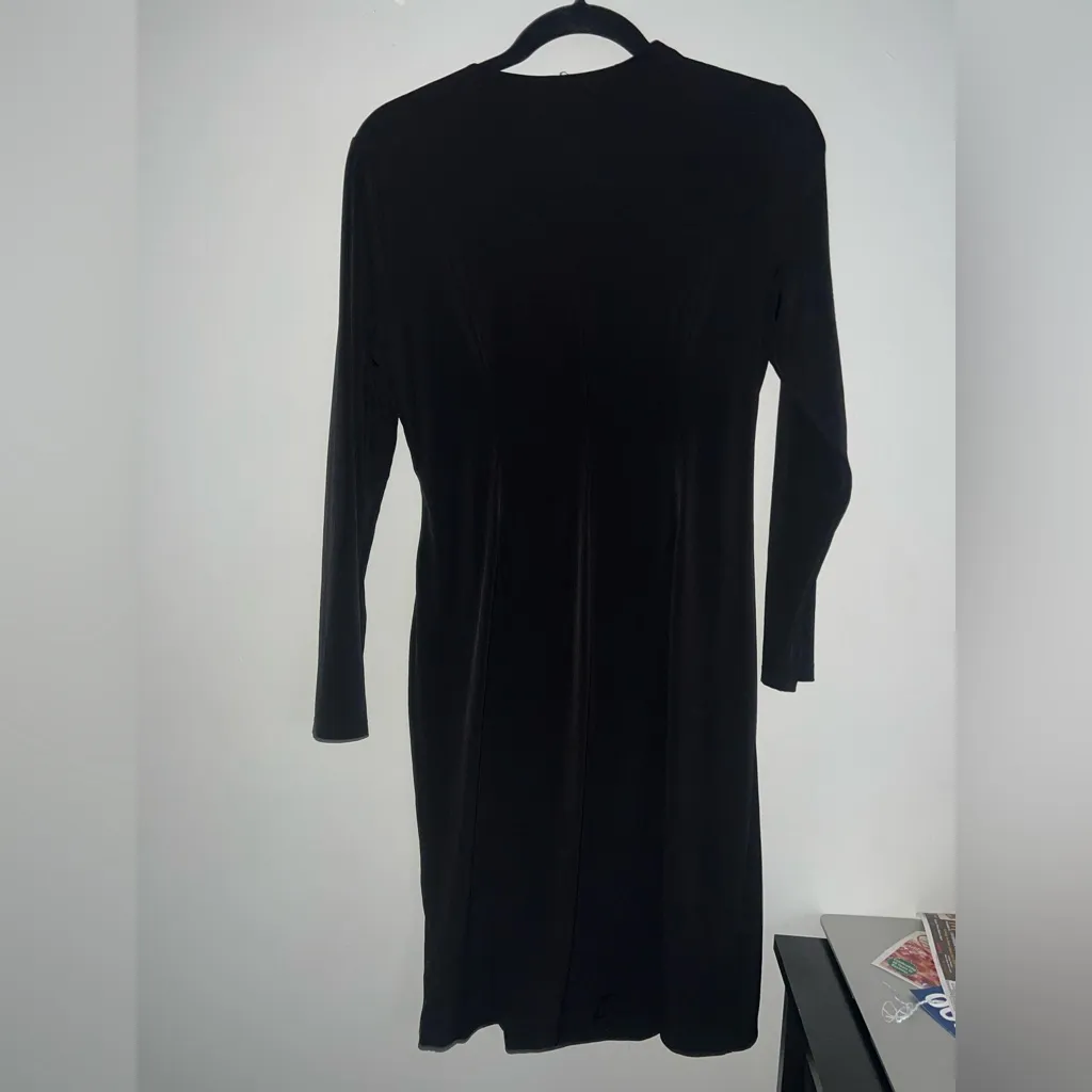 CHAPS  Black Long Sleeve Dress - Image 4