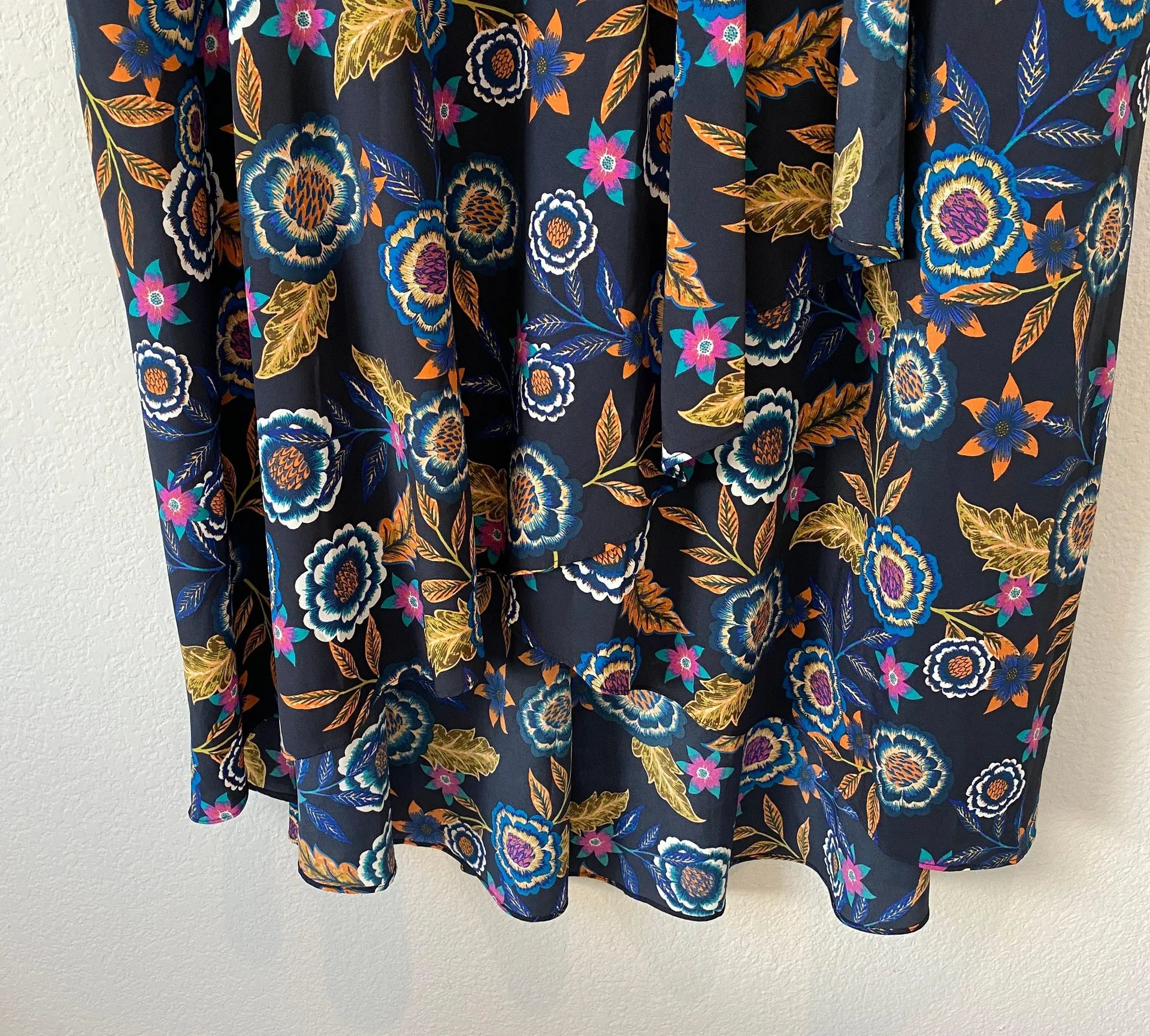 Floral High Low Faux Wrap Dress Size 18W - Image 4