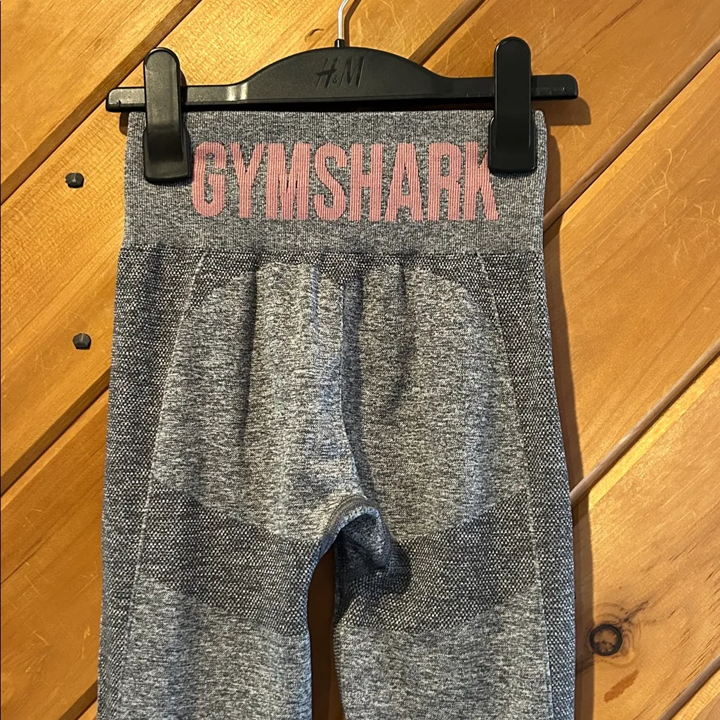 Gymshark Flex High Rise Seamless Leggings Size Small Thick Waistband Gray - Image 3