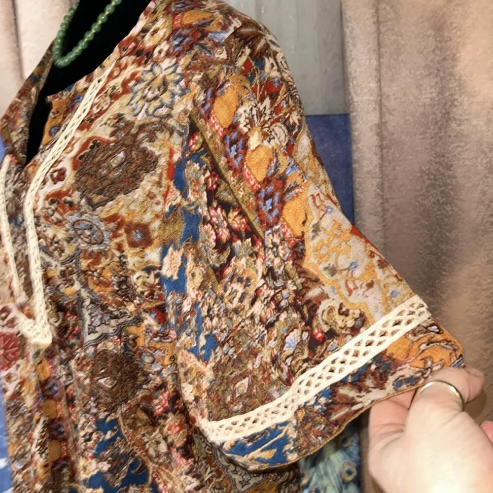 cha cha vente Size M Boho Blouse - Image 6