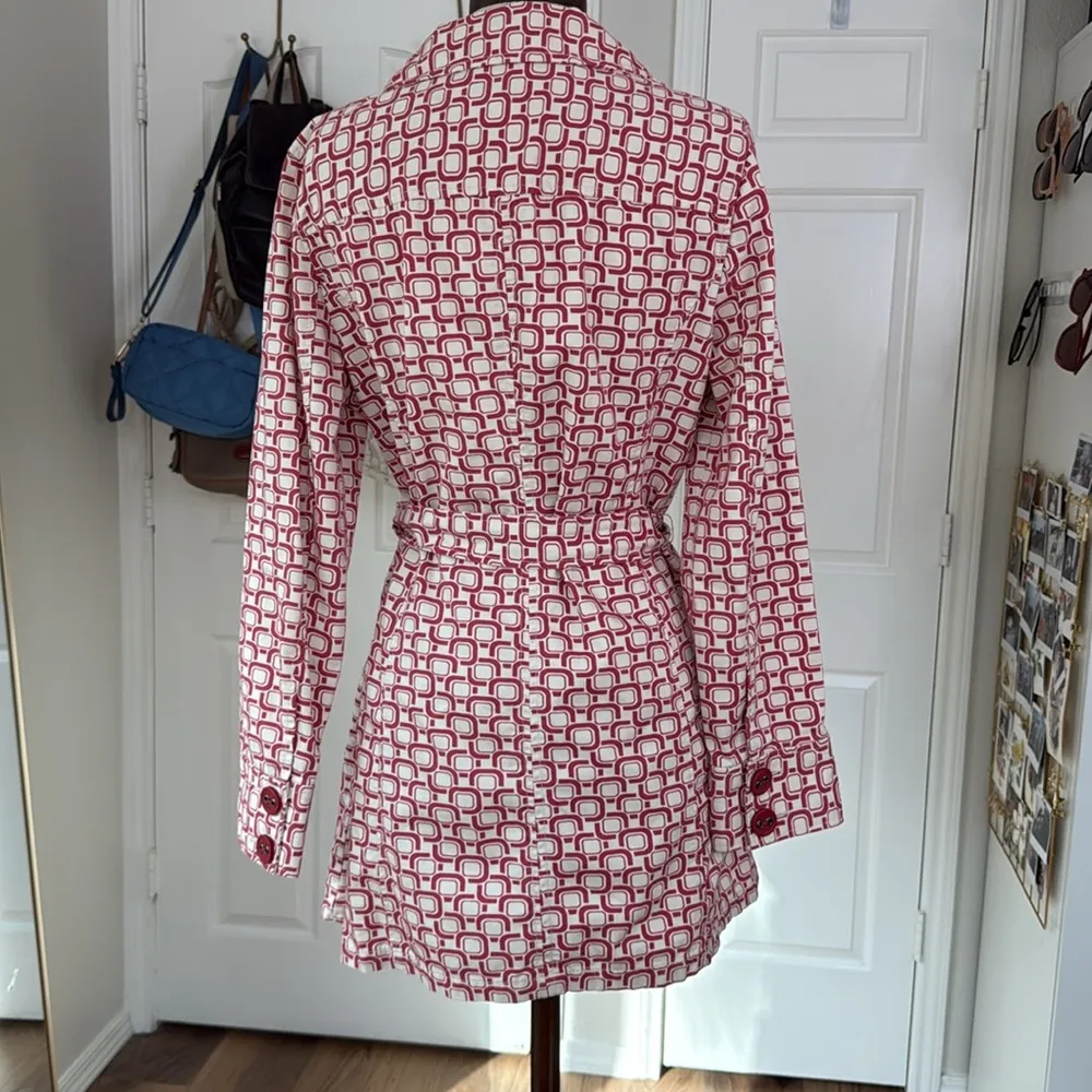 Sanoma y2k funky print trench coat Red Size M - Image 4