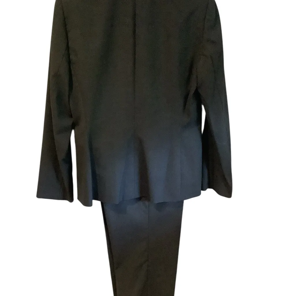 ANTONIO MELANI Elegant Army Green Black Women’s 2 Piece Blazer & Trousers Suit - Image 3
