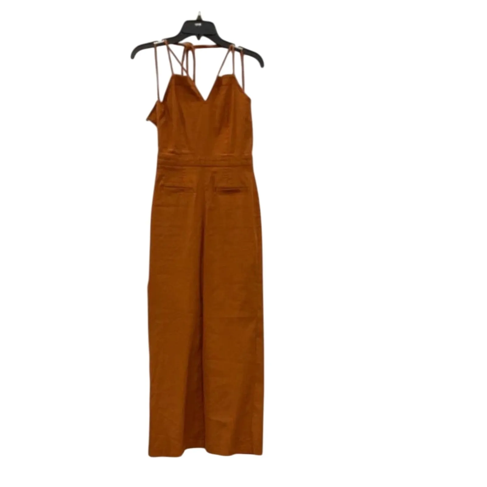 NWT Anthro‎ Maeve Colette Orange Jumpsuit Crisscross Back Sleeveless Wide Leg - Image 8