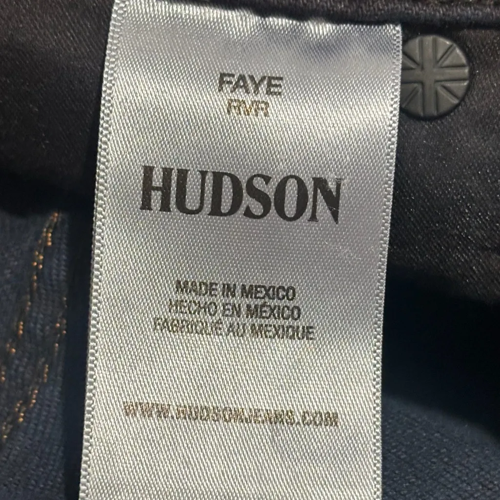 HUDSON Dark rinse FAYE ultra high rise Flared Women's Jeans Size 28 NEW - Image 5
