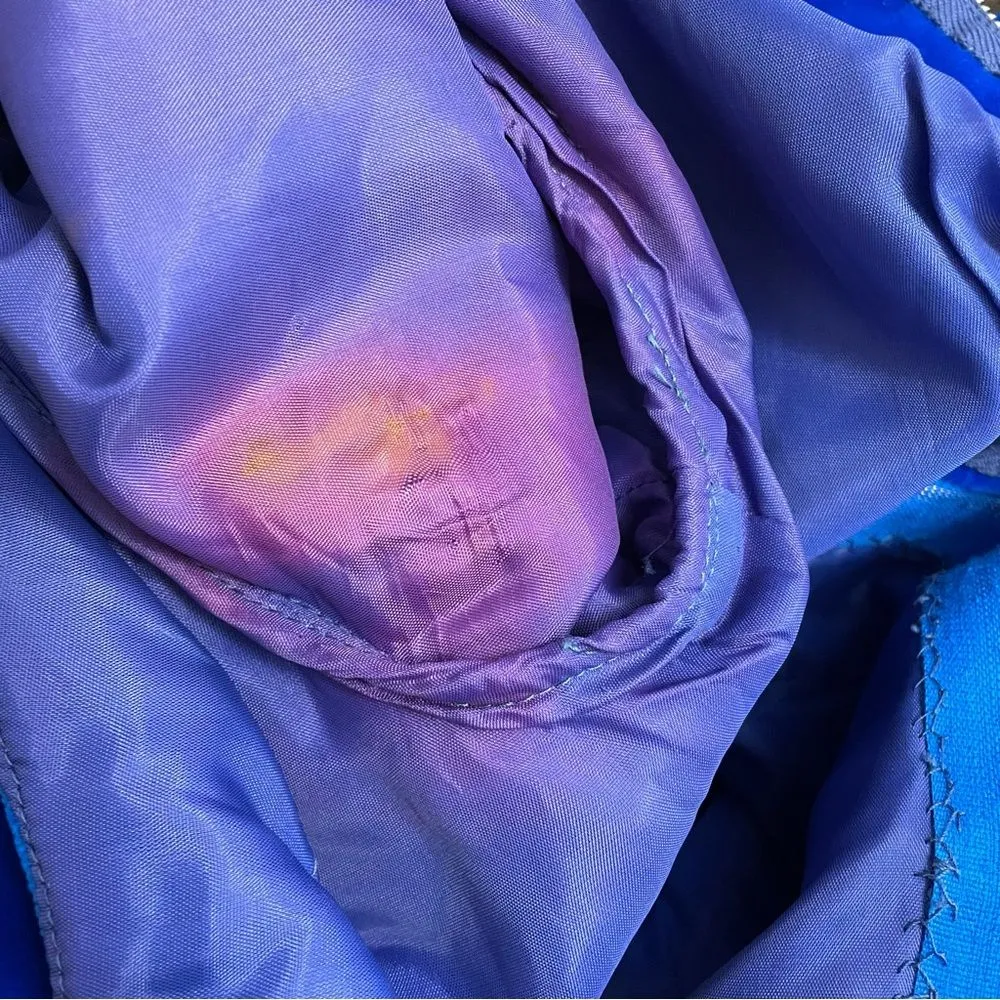 Vintage 1960s Handmade Royal Blue Velvet Dress Modern Size 0 Long Evening Gown - Image 12