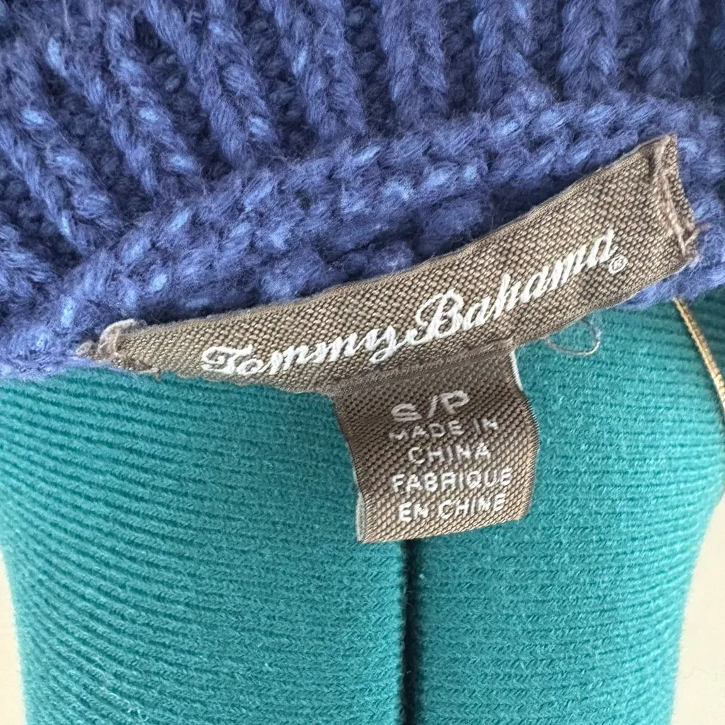 Tommy Bahama Navy Cable Knit Sweater - Image 3