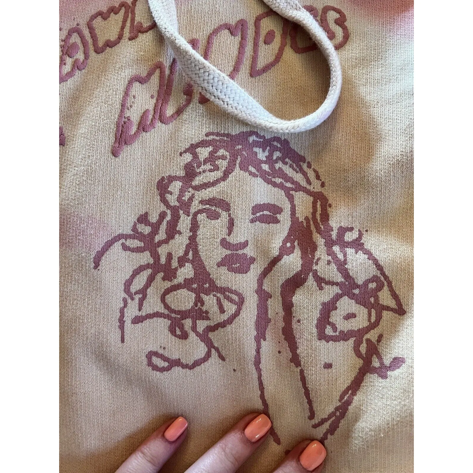 Shawn Mendes The Tour Concert Sketch II Tye Die Hoodie Size Medium Very Soft - Image 7