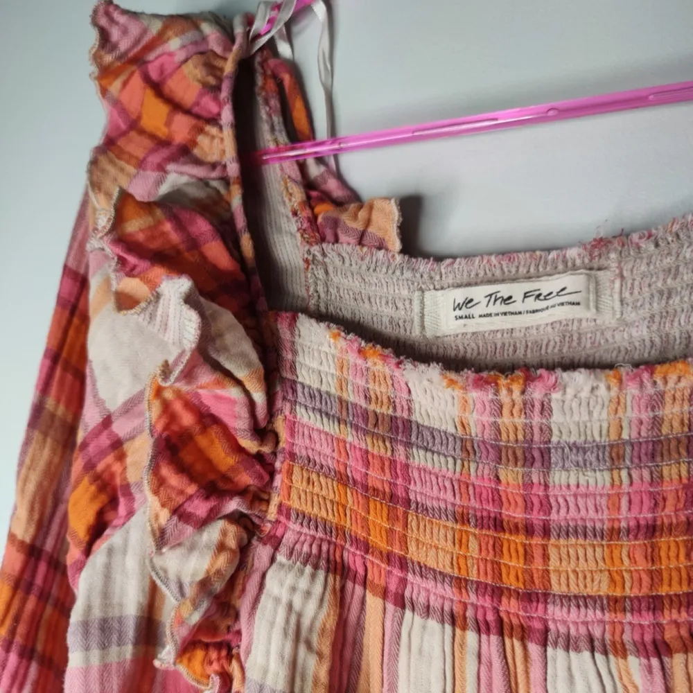 we the free Siena plaid pullover size S - Image 5