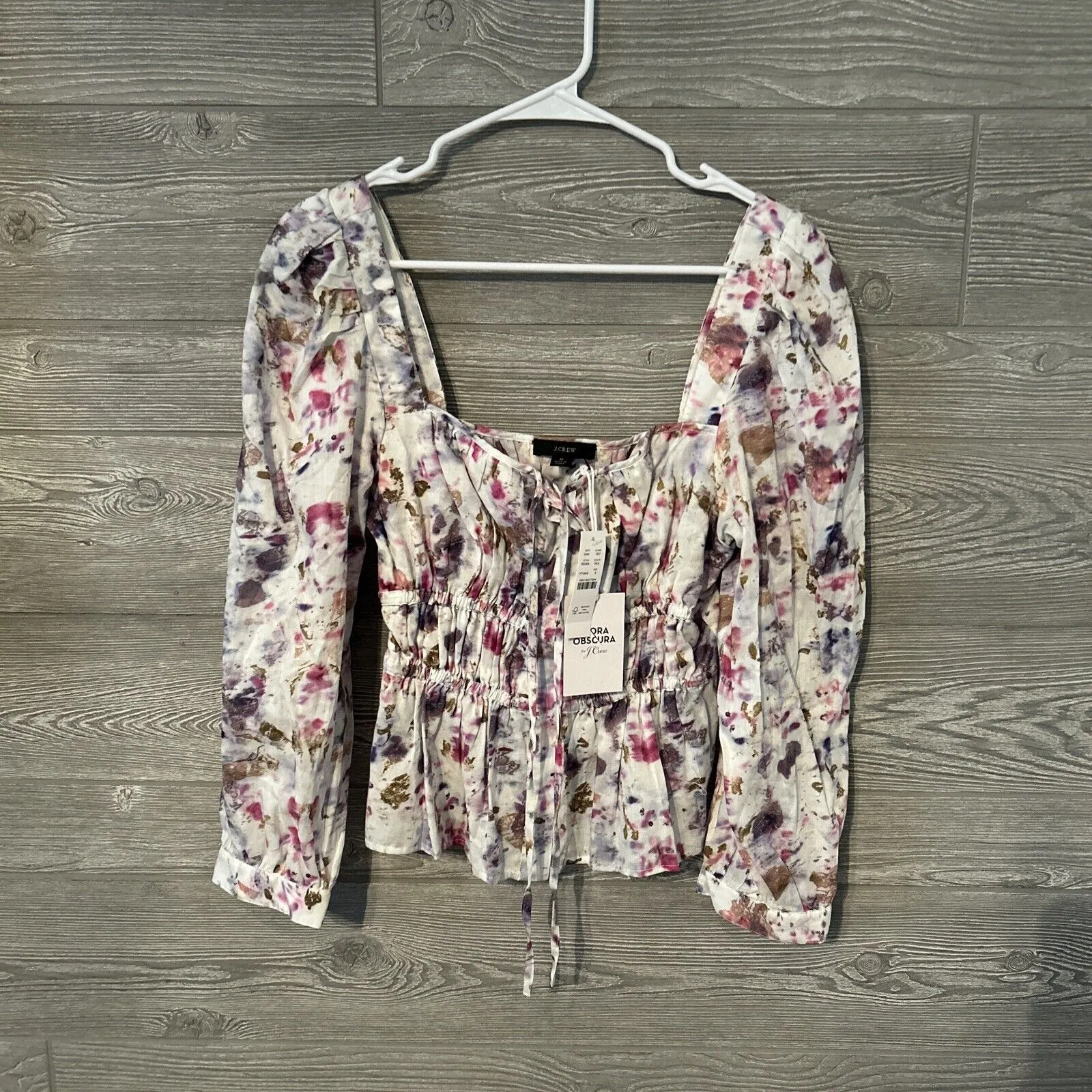 J Crew x‎ Flora Obscura Blouse Cinched - Image 3