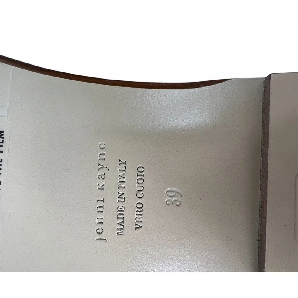 New Jenni Kayne | 39/ 8.5 | Sunday Sandal Women's Leather Ankle Strap Flats Brown - Image 3