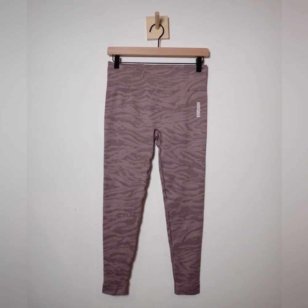 Gymshark Adapt Animal Zebra Purple and Pink Seamless Leggings - Image 2