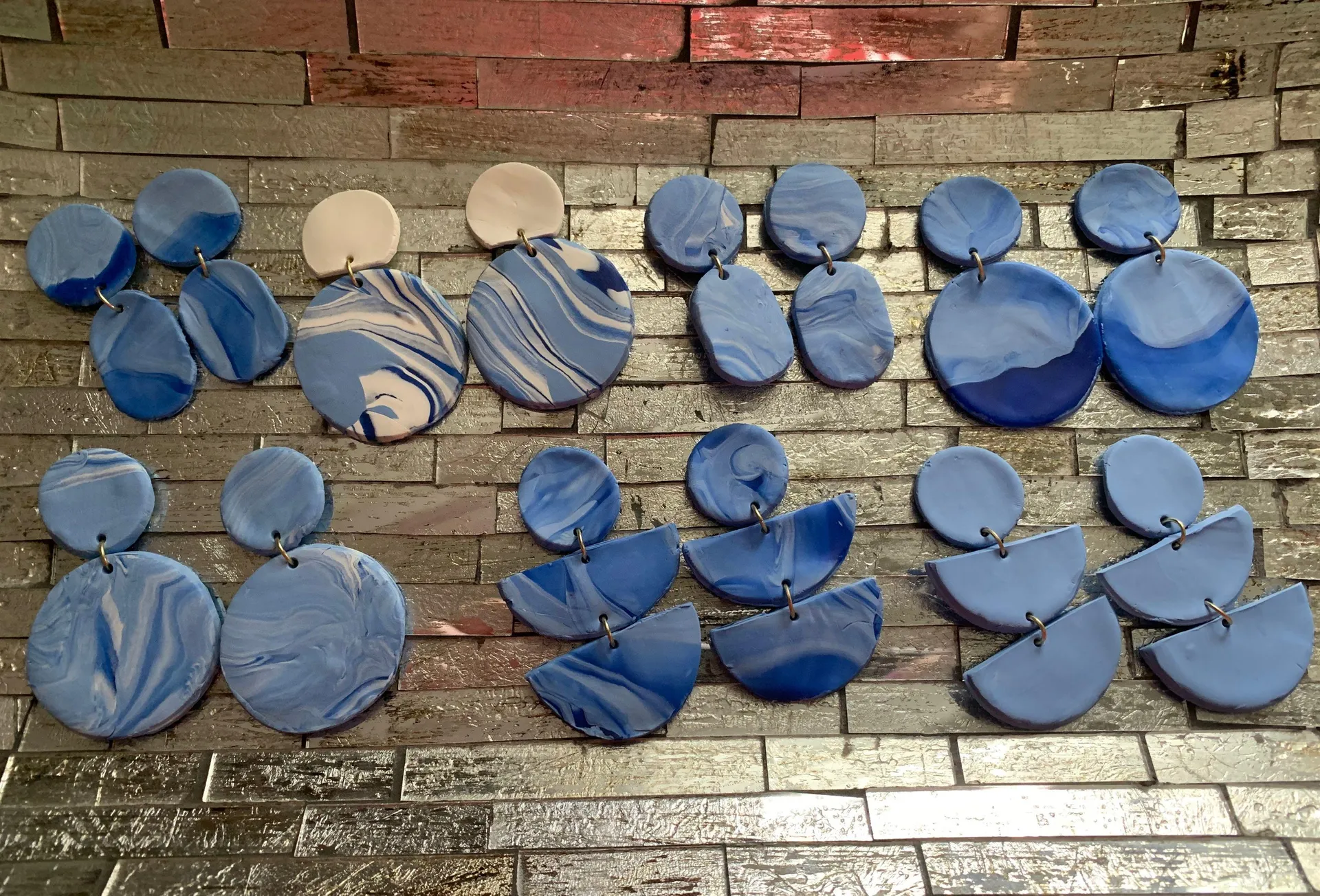 Baby Blue Clay Earrings - Image 2