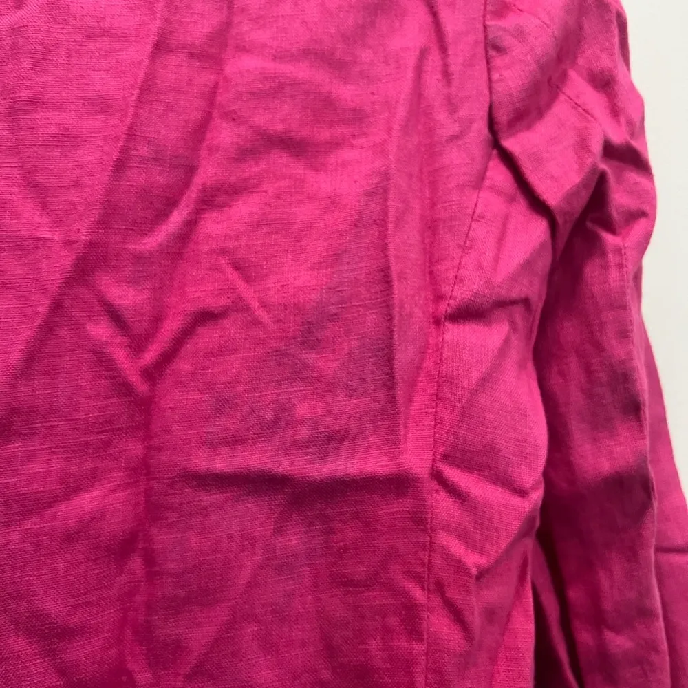 Sanctuary Pink Linen Cape Cod Blazer Size Small $159 - Image 11