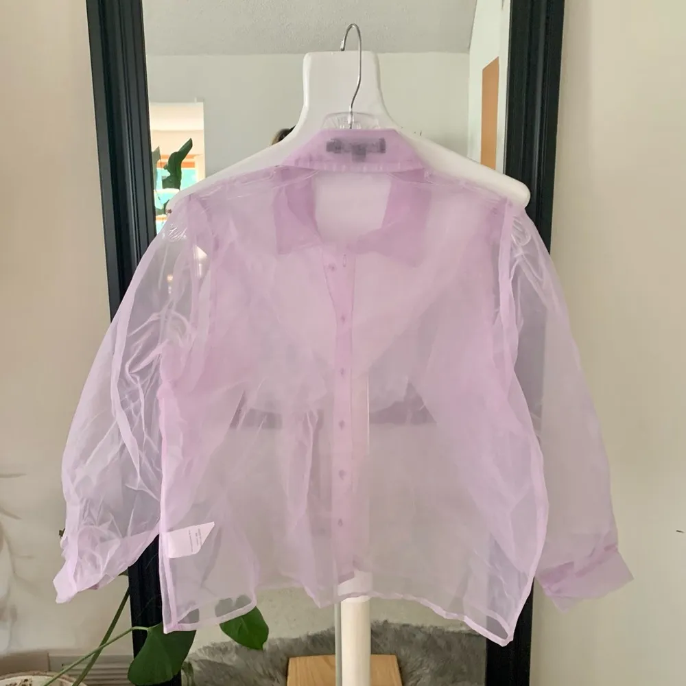 MOTEL Rocks MAKIZA Lilac Sheer Shirt - Image 5