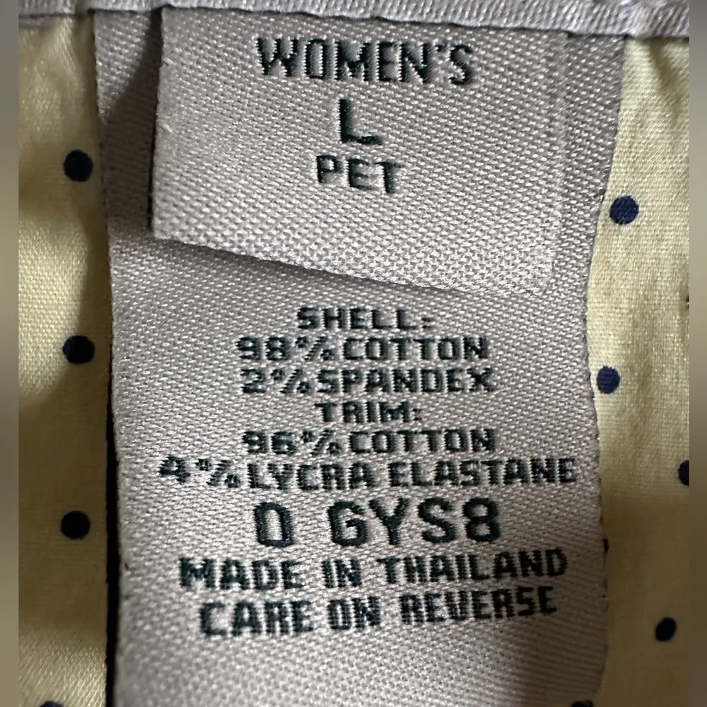 Vintage LL Bean Casual Outdoor Field Button Bomber Jacket White Large Petite - Image 4