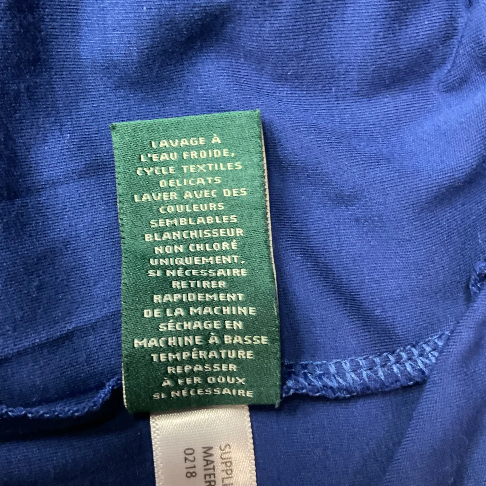 RALPH‎ LAUREN Blue Ruffle Off Shoulder Jersey Crop Wide Leg Jumpsuit Size S - Image 8