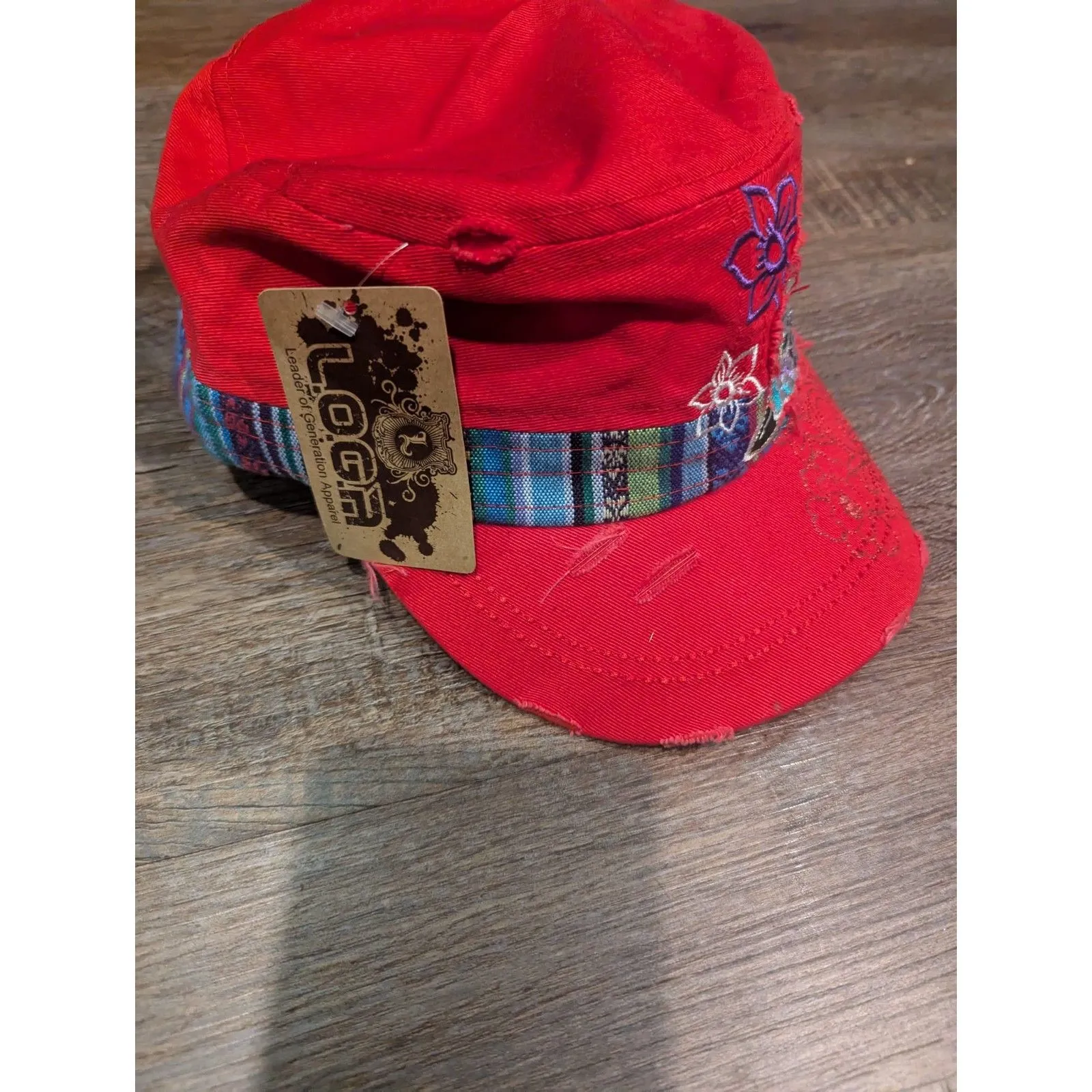 Unique Embroidered Red Cap by LOGA - Image 3