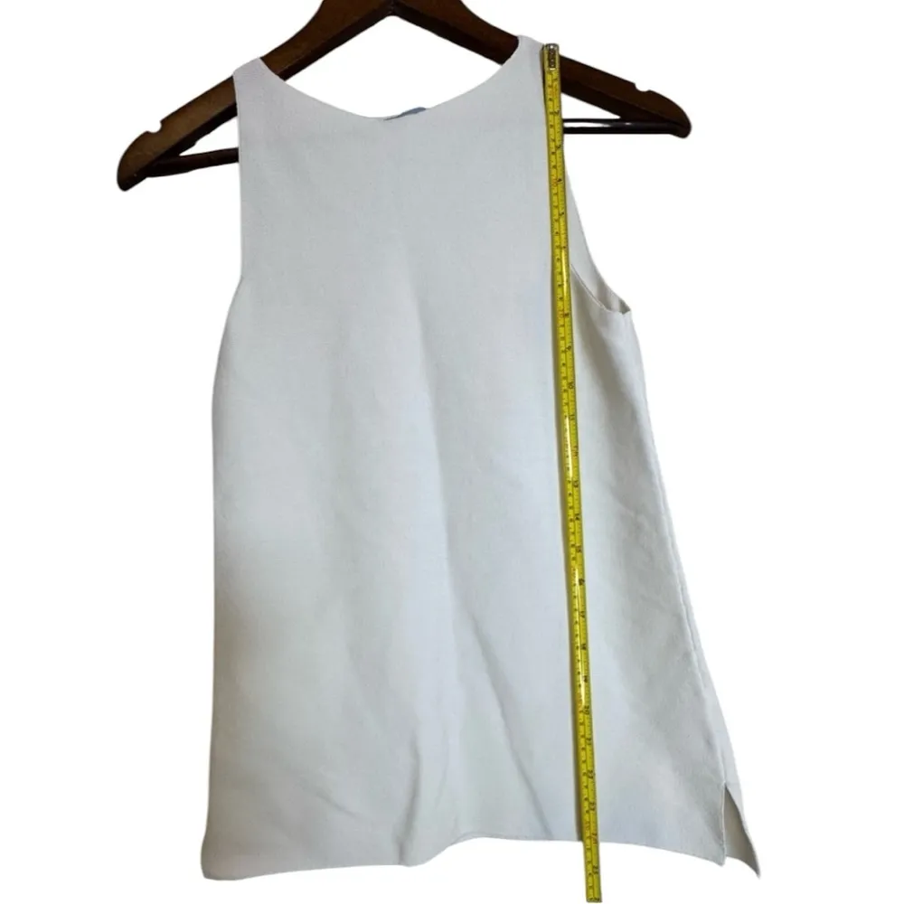 ANTONIO MELANI Classic White Extra Long Dressy Neutral Boho Tank Size XS - Image 12