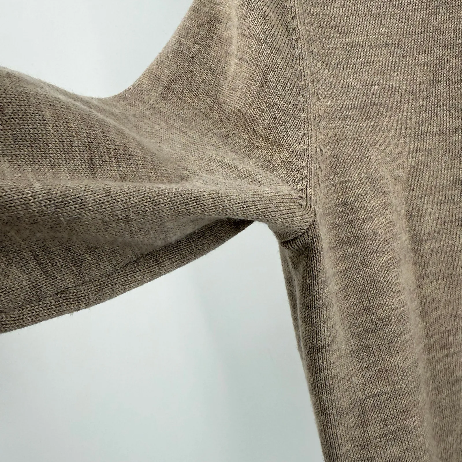 Athleta Sweater SZ Small Merino Wool Blend Turtleneck Snaps Oatmeal 159163 Snaps - Image 8