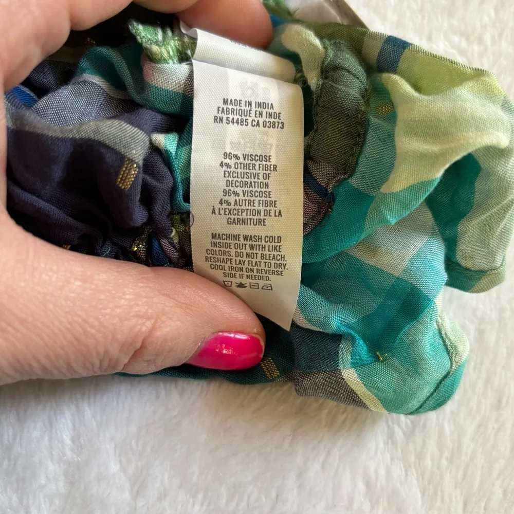 NWT Aerie Peplum Plaid Sleeveless Top - Image 7