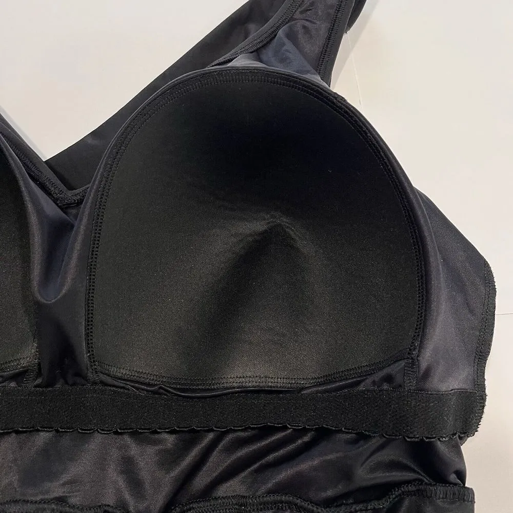 Lands' End Black‎ Long Slender Suit Wrap Mini Swim Dress One Piece Size 24 DDD - Image 11