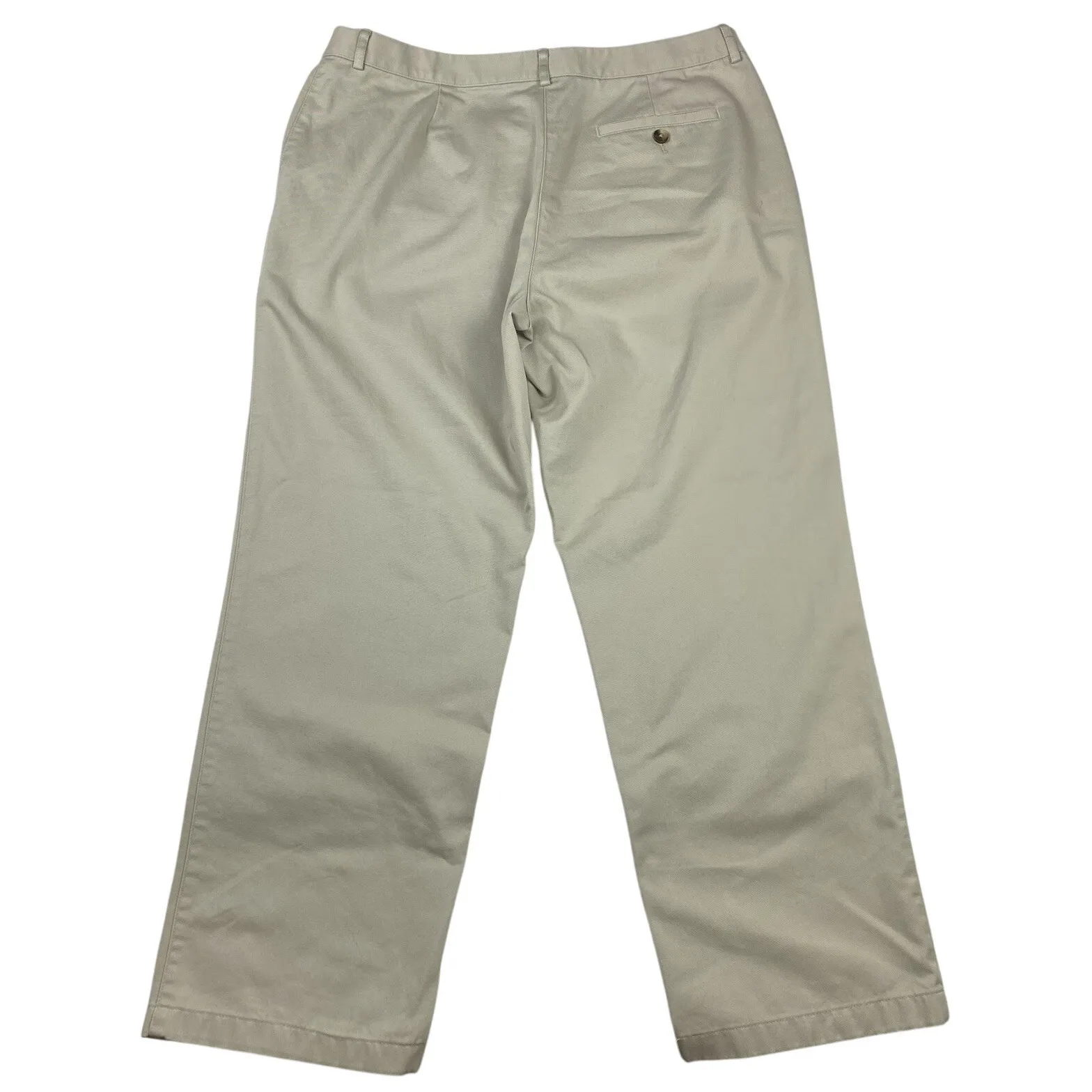 L.L. Bean Pants Trousers Womens Size‎ 14 Cotton Classic Fit Straight Preppy Work Tan Size 14P - Image 3