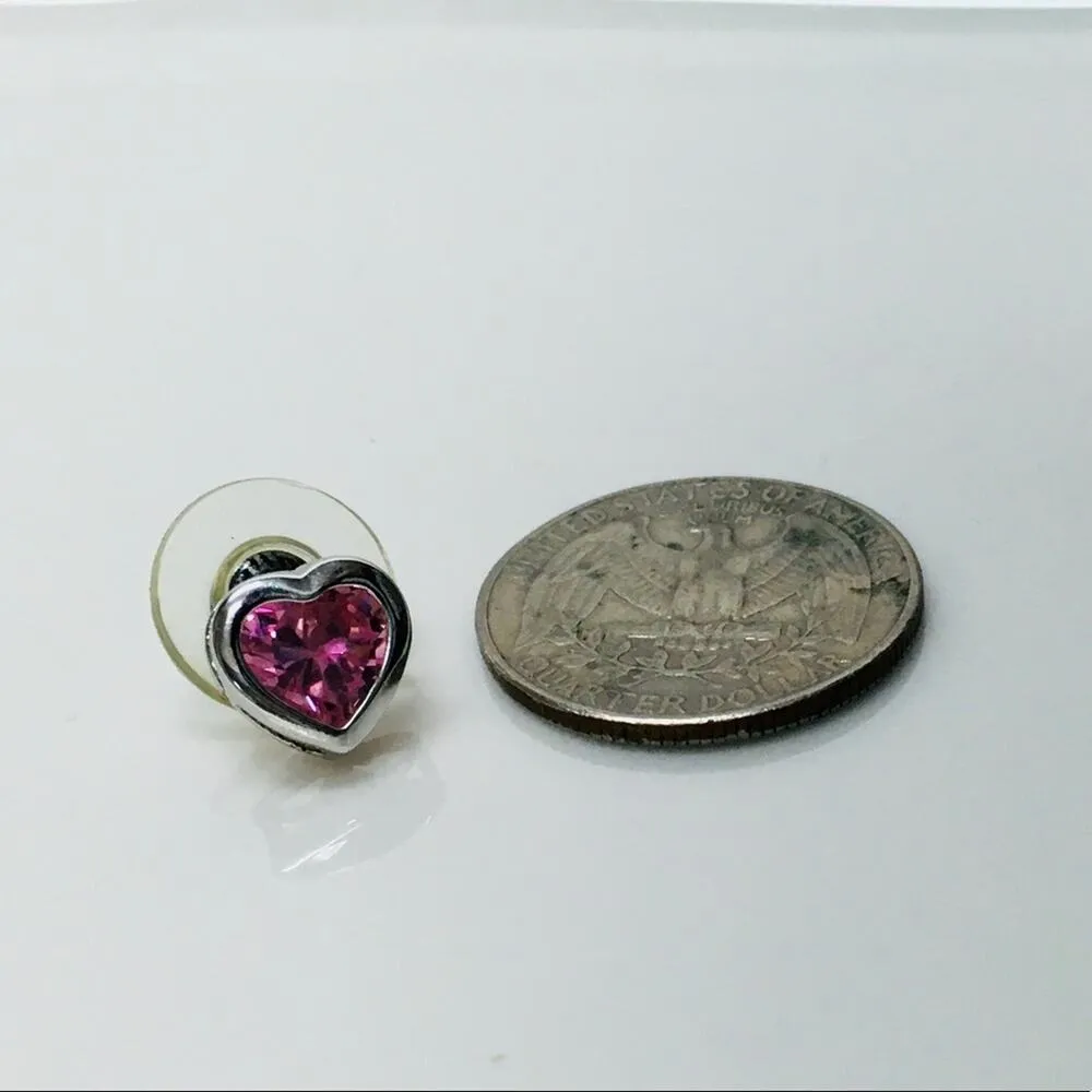 Pink CZ Diamond Stud Earrings - Image 3