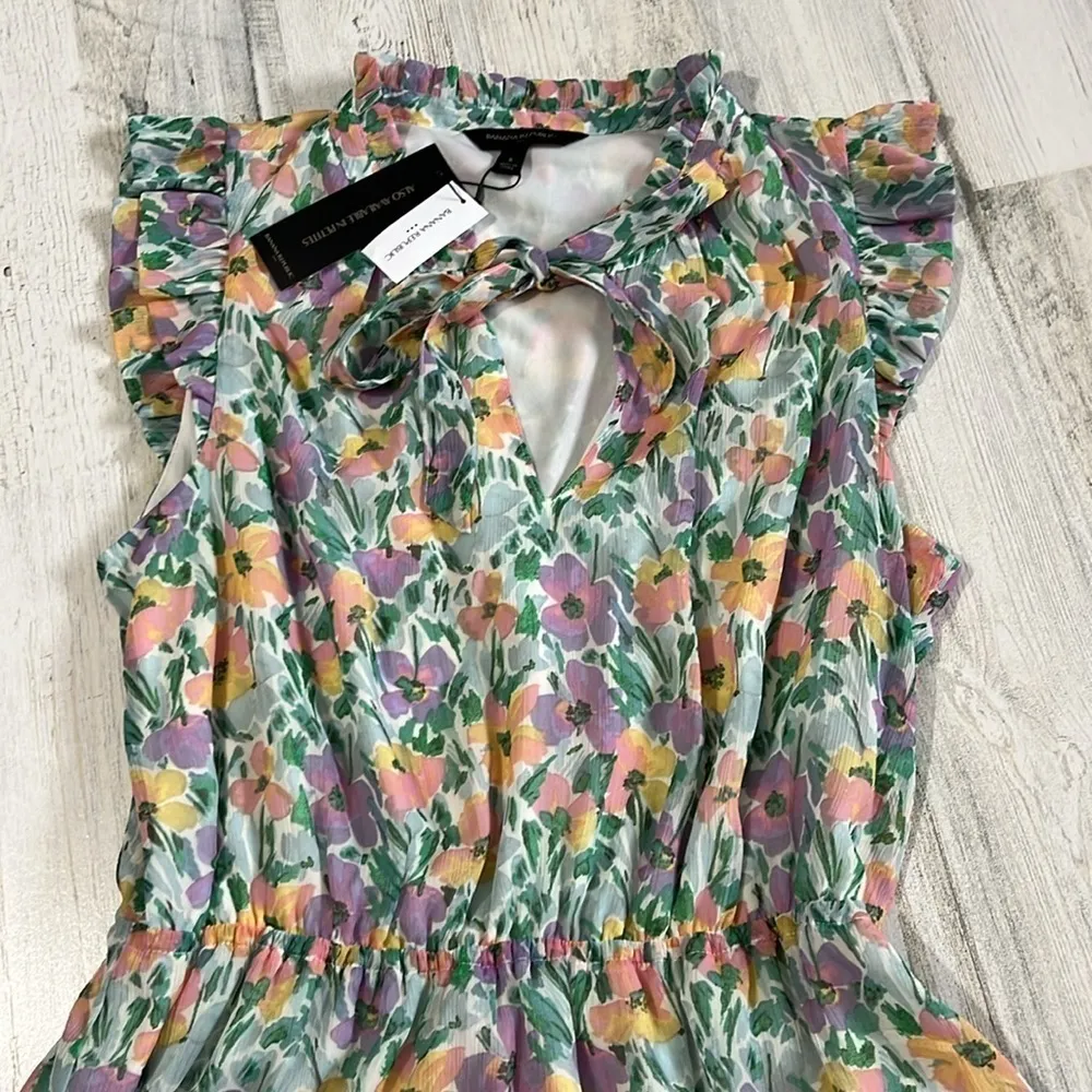 Banana Republic Ruffle Floral MIDI Dress Size Small NWT - Image 7