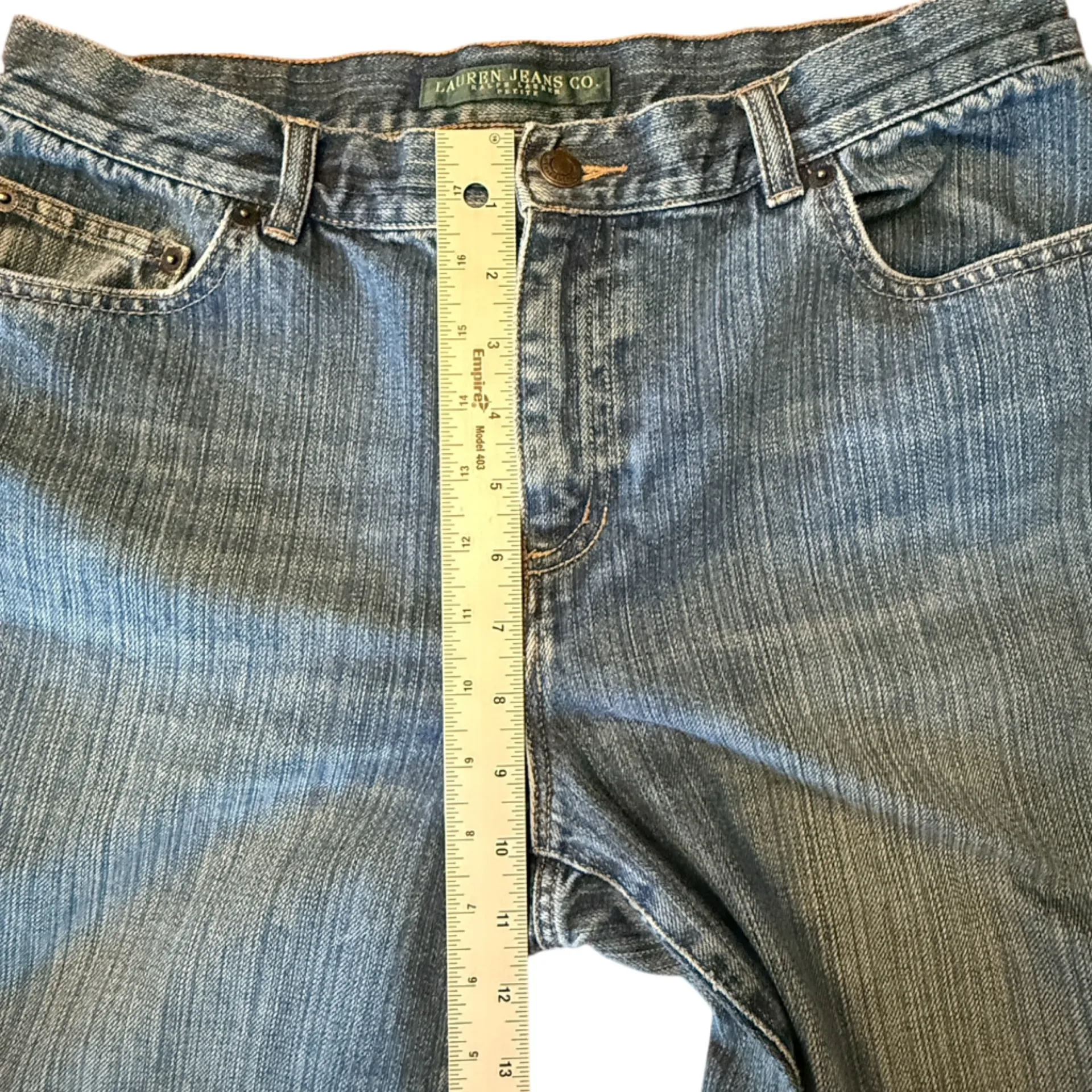 Lauren Ralph Lauren Vintage Jeans Floral Print Bootcut Denim Women’s Size 10P - Image 8