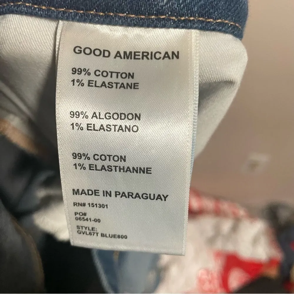 Good American Good Vintage High Rise Distressed Straight Leg Jeans- Size 0 (25) - Image 8