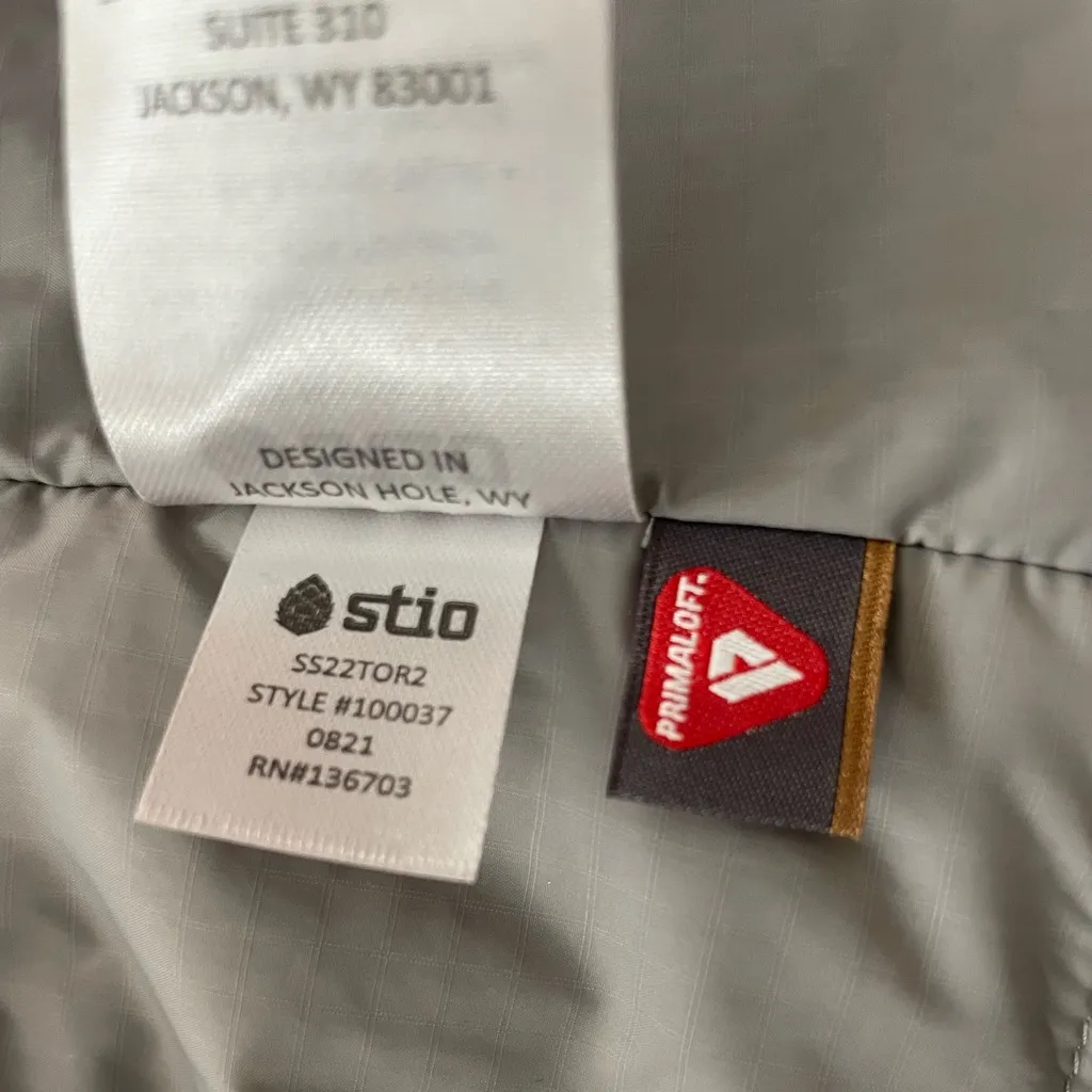 Stio Azura Vest Quilted Insulated Full Zip Primaloft Logo Blue Women Size Small - Image 5