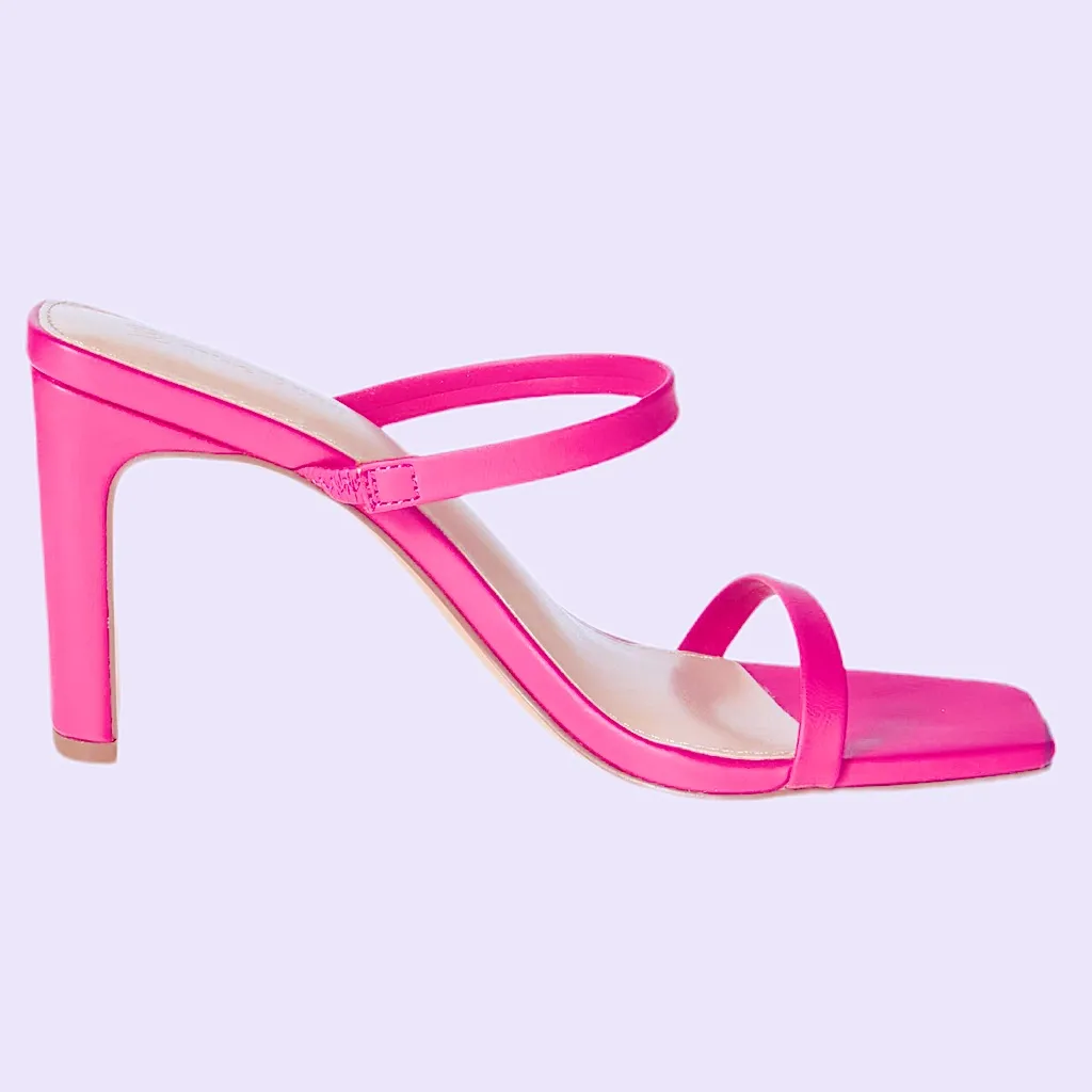 NWT The Drop Avery Square Toe Two Strap High Heeled Sandals - Image 2