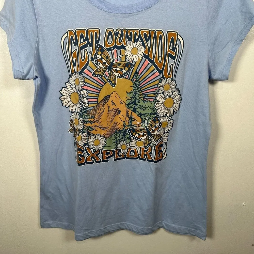 Wound Up XXL Graphic Tee Shirt Get Outside Explore NWOT Blue Mountains Hiking - Image 8