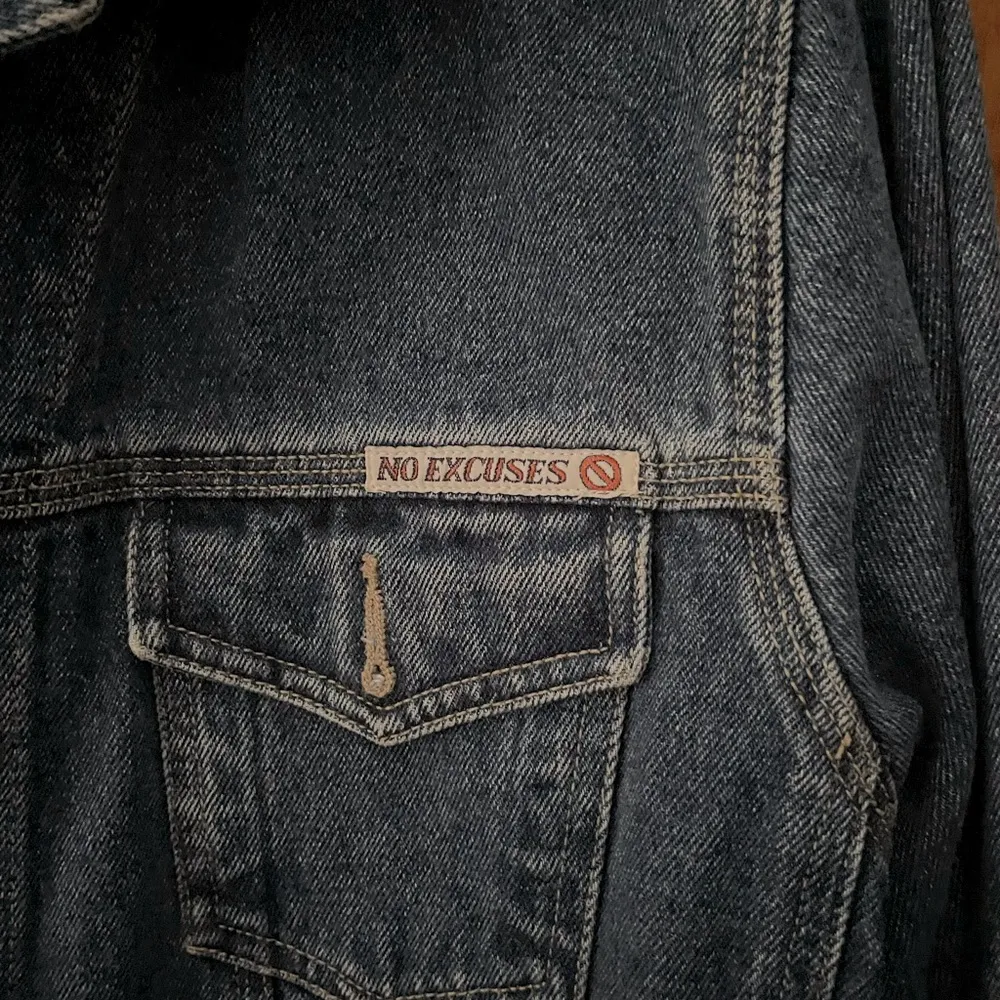 Vintage y2k Dungaree No Excuses Blue Jean jacket in Great Condition Size L - Image 6