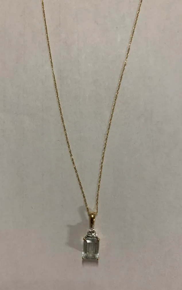 Zales Necklace (aquamarine stone) - Image 2