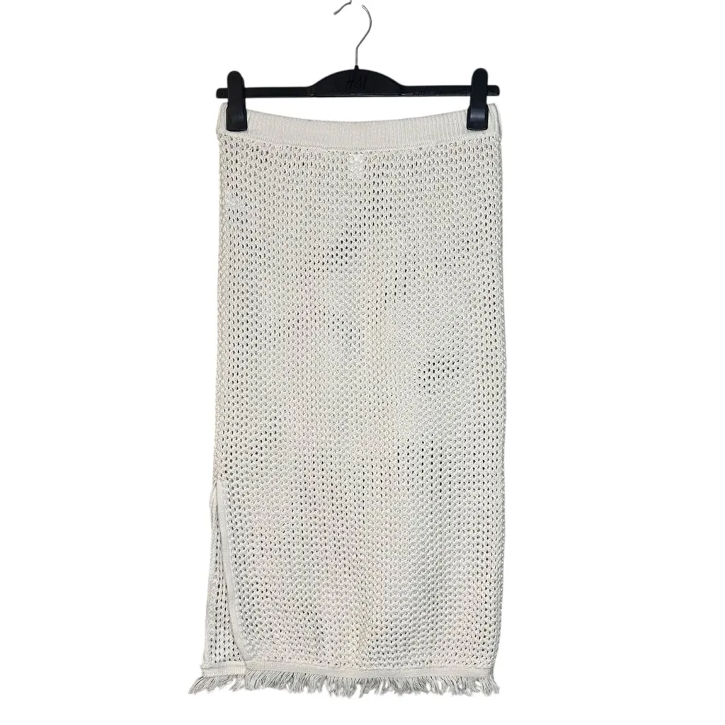 Old Navy Open-stitch Midi Skirt Cream Size Small Swim Cover Up Resortwear - Image 5