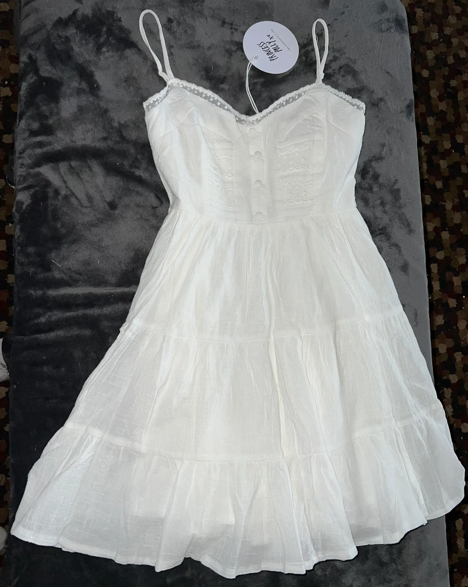 Dlaney Mini Dress in White - Image 5