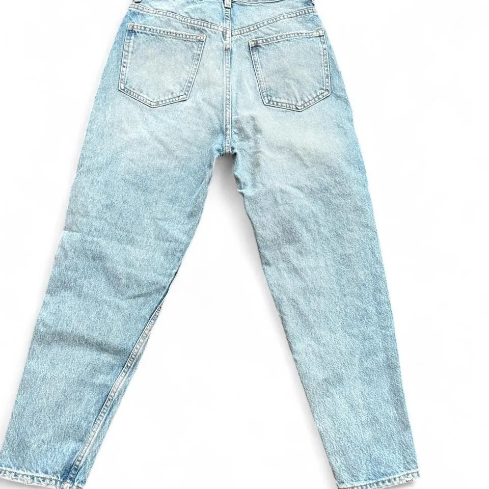 ZARA – Women's High Rise Distressed Mom Jeans – Size 6 - Image 2
