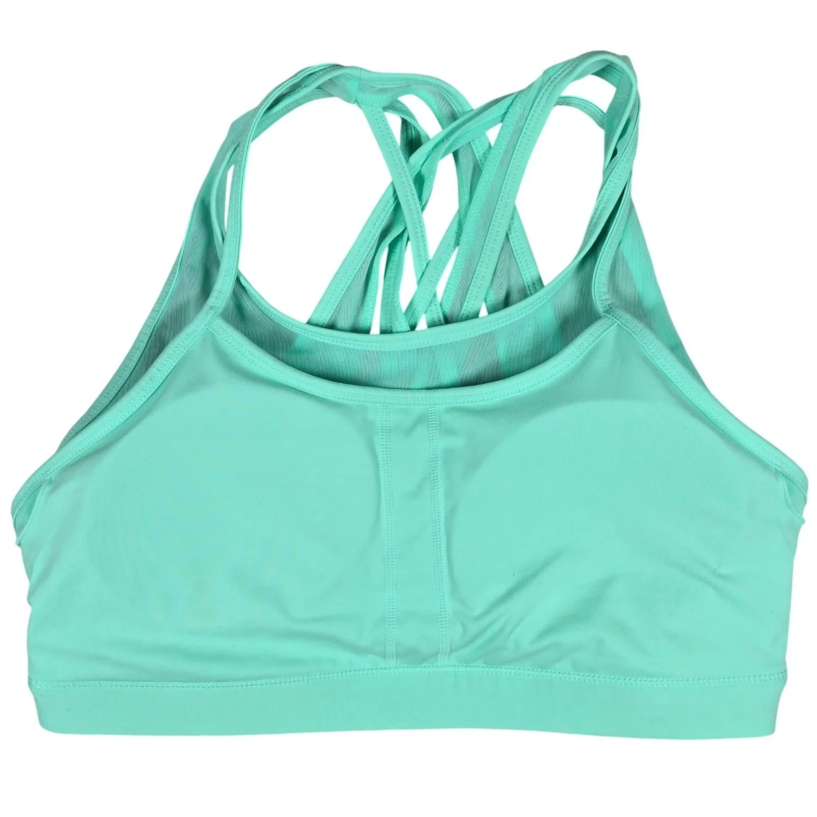 Fabletics Aqua Mint Green Strappy Back High Impact Sports Bra Tank Top Women's L - Image 4