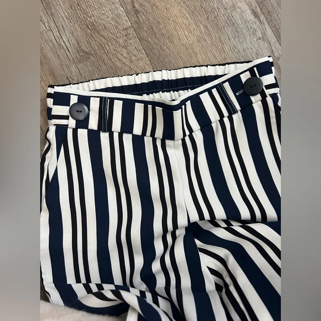 Carolina Belle navy Striped Wide-Leg Pants size small - Image 10