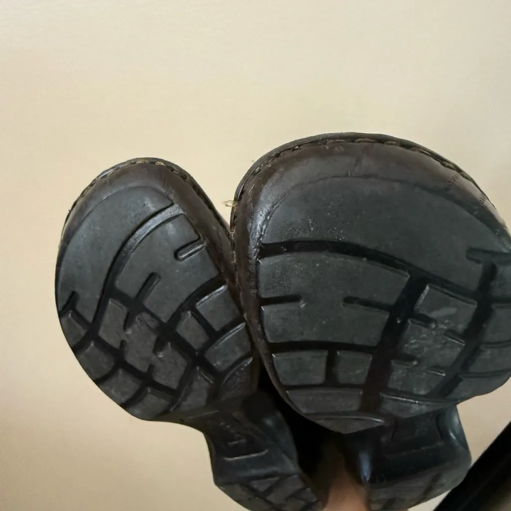 BORN BOC Women's Shoe Peggy Clog Size 6 Brown Leather Slip - Image 9