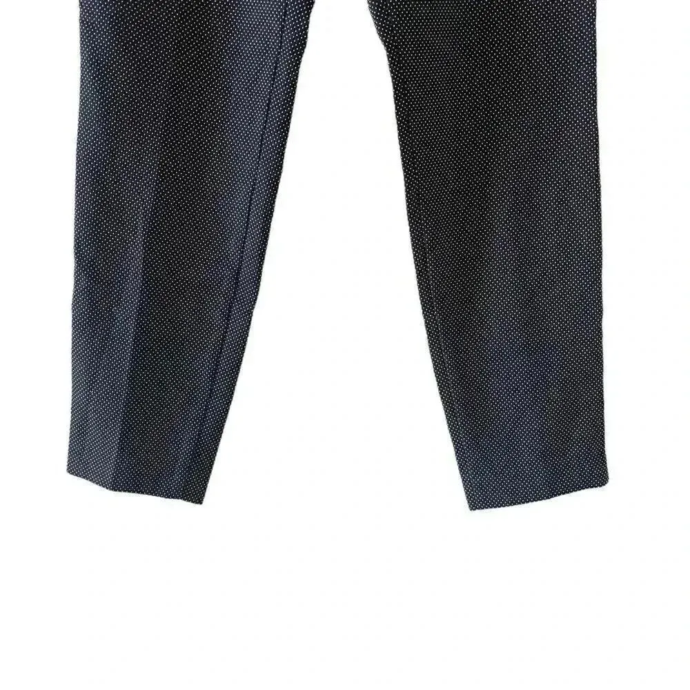 Zara Women’s Black Polka Dots Slim Fit Casual Office Soft Pants SZ 4 #1135 - Image 5